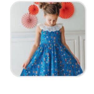 Cheeky Plum EUC Penelope Knit dress Starburst Splendor Fourth 4th of July cute